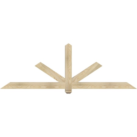Ekena Millwork Kennewick Rough Sawn Timber Gable Bracket, Douglas Fir, 84"W x 28"H x 4"D x 4"F, 8/12 Pitch GBW084X28X0404KEN00RDF